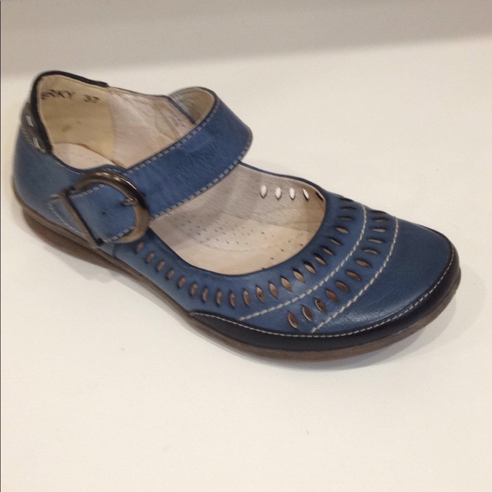 Patrizia SpringStep Denim Blue Leather MaryJane